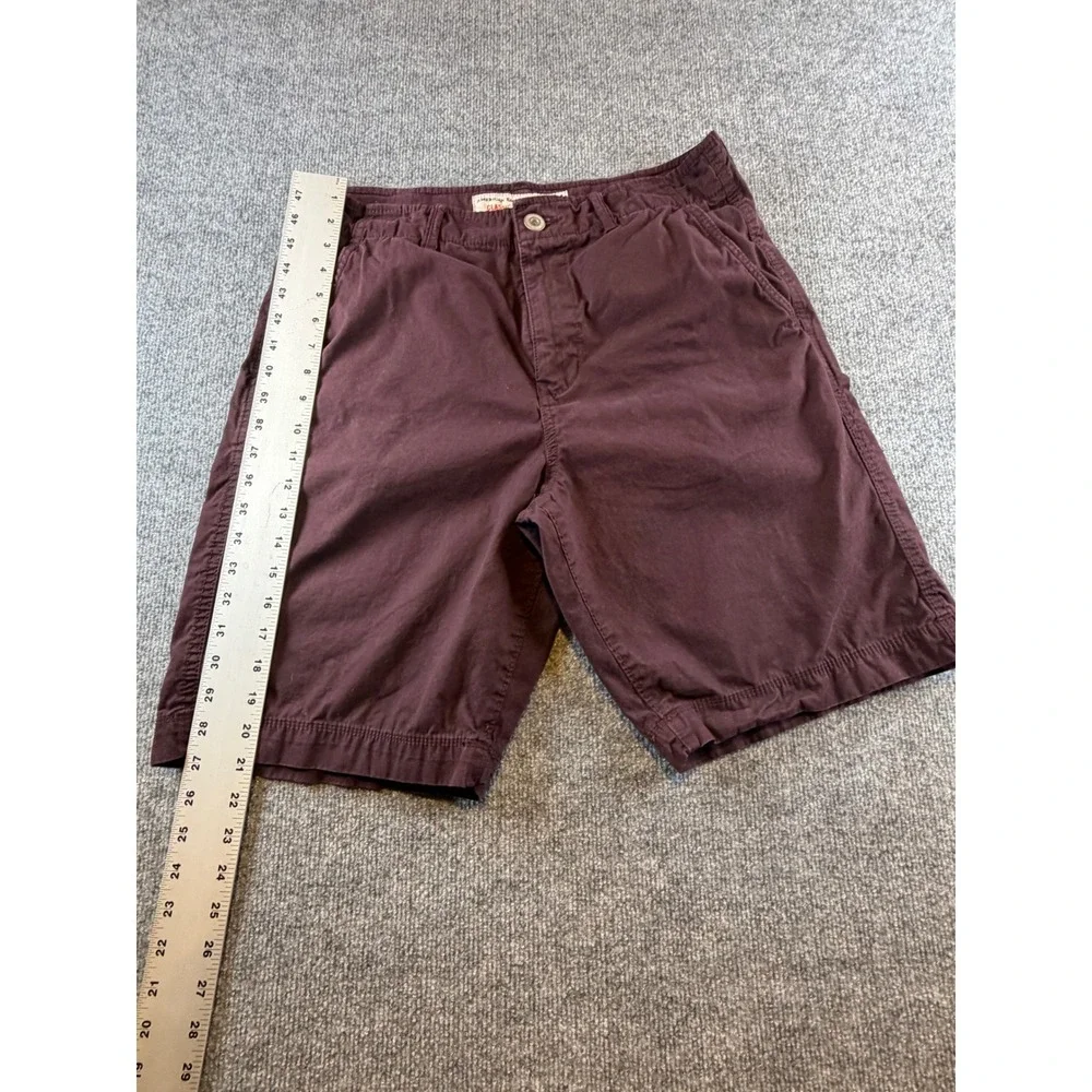 American Eagle Outfitters Classic Shorts Mens 34 Burgundy Maroon Cotton Chino
